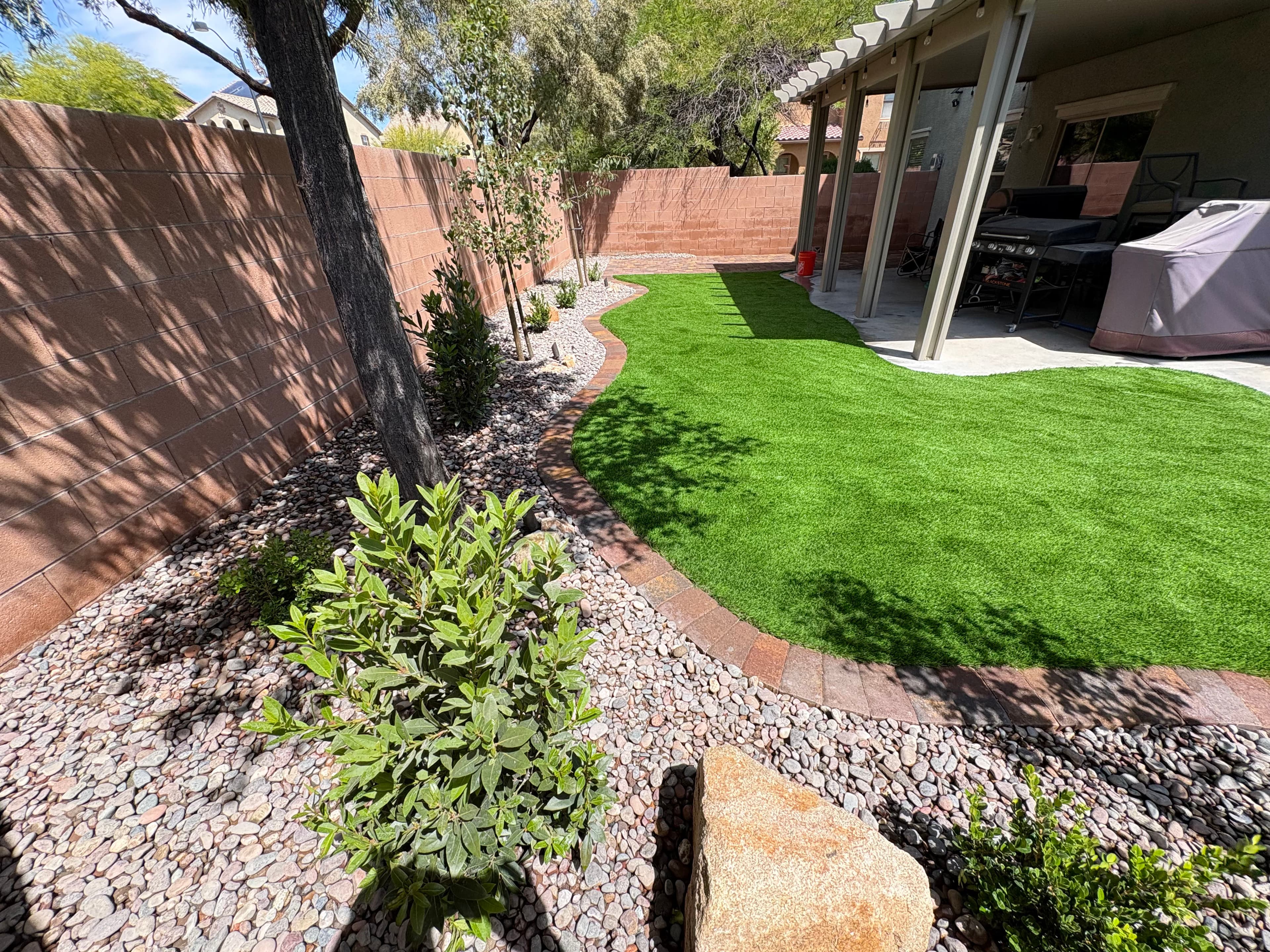 Project Full Backyard Remodel with Turf, Pavers, and Desert Landscaping image