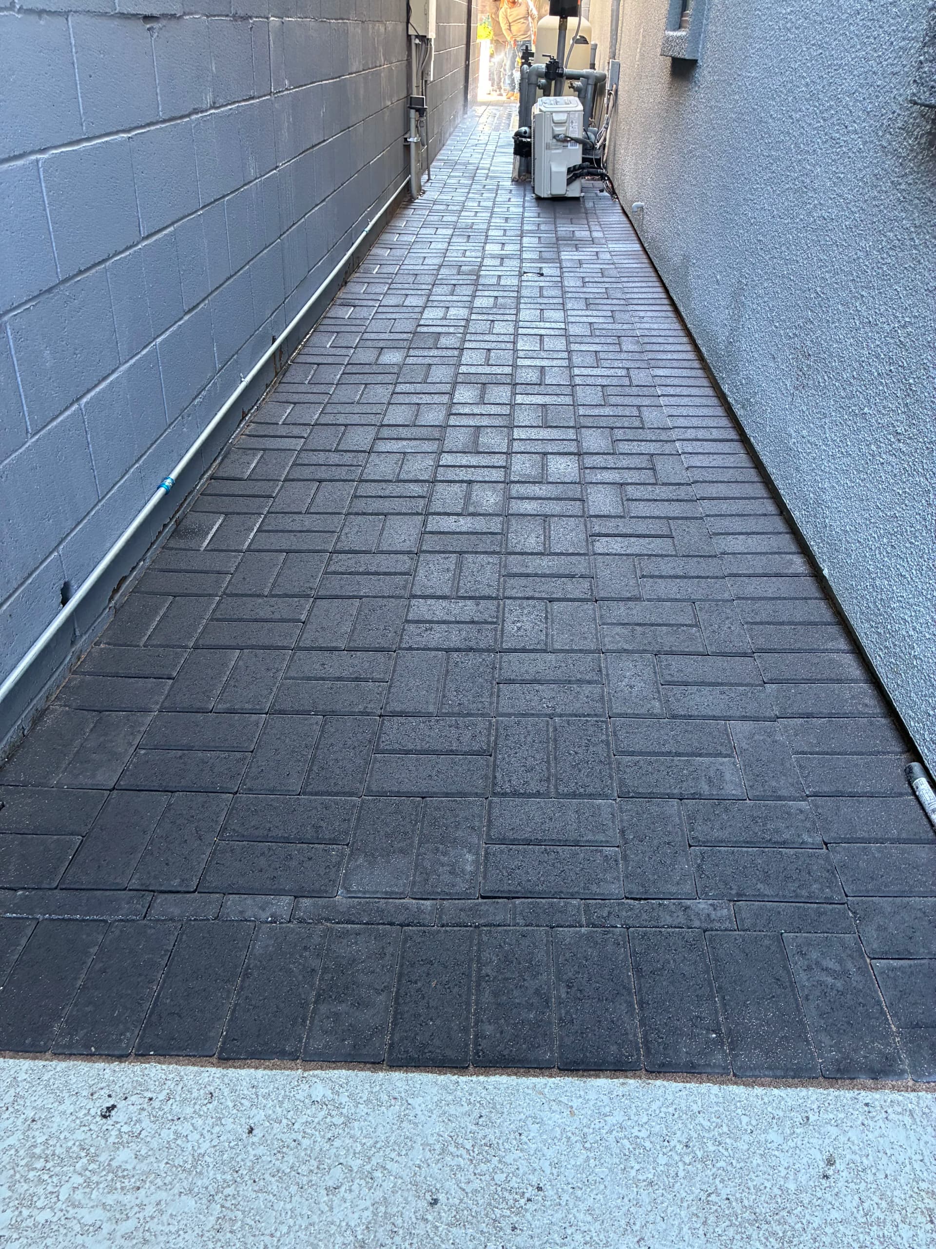 Side Yard Paver Walkway That Actually Gets Used image