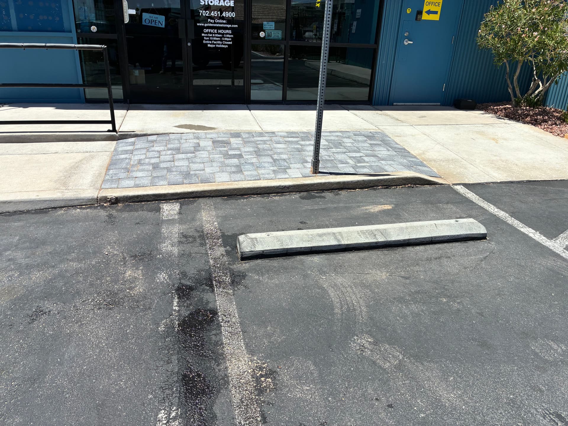 Gallery photos for Commercial Entrance Paver Upgrade at Golden State Storage: Image #2