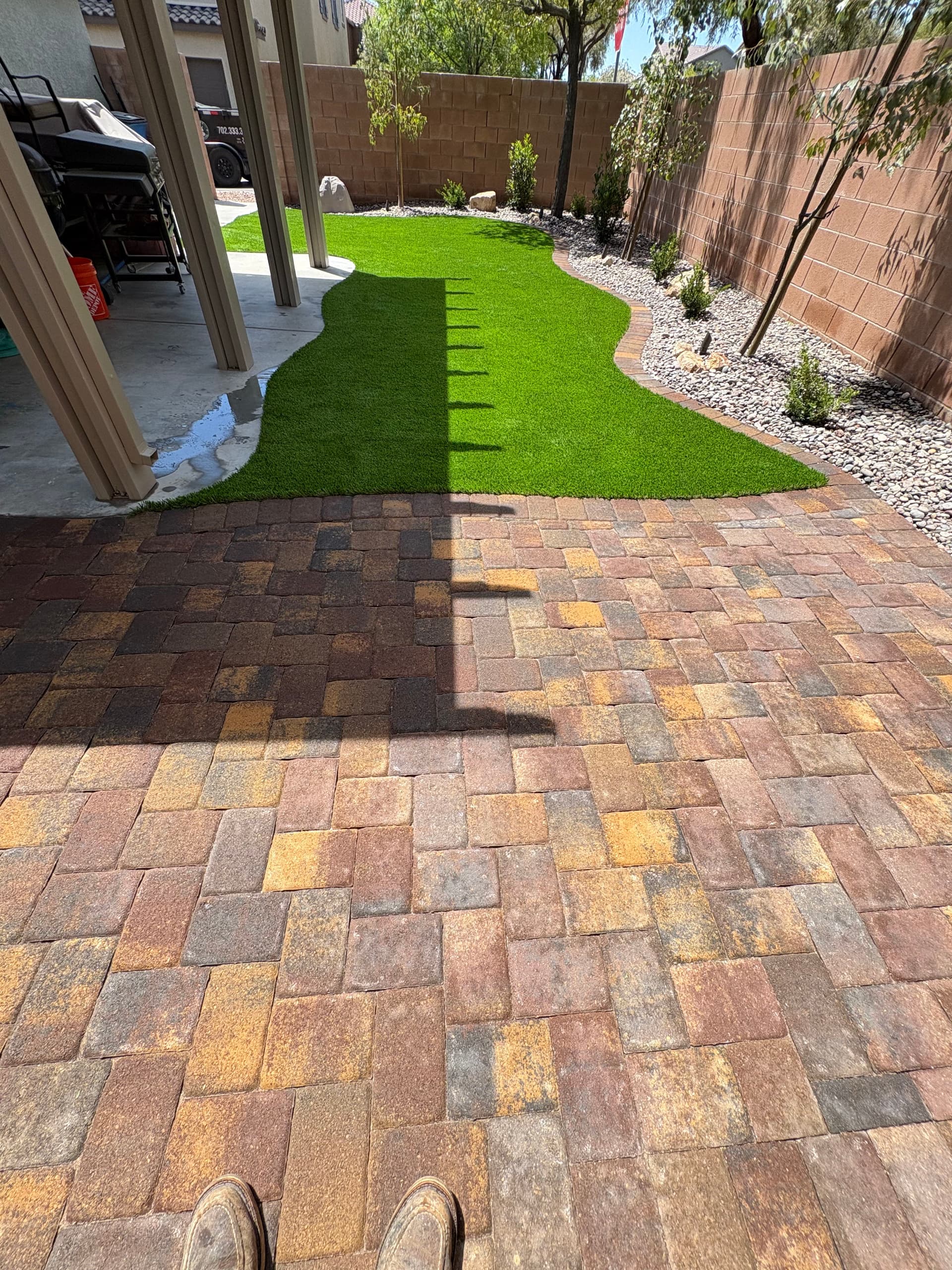 Gallery photos for Full Backyard Remodel with Turf, Pavers, and Desert Landscaping: Image #8