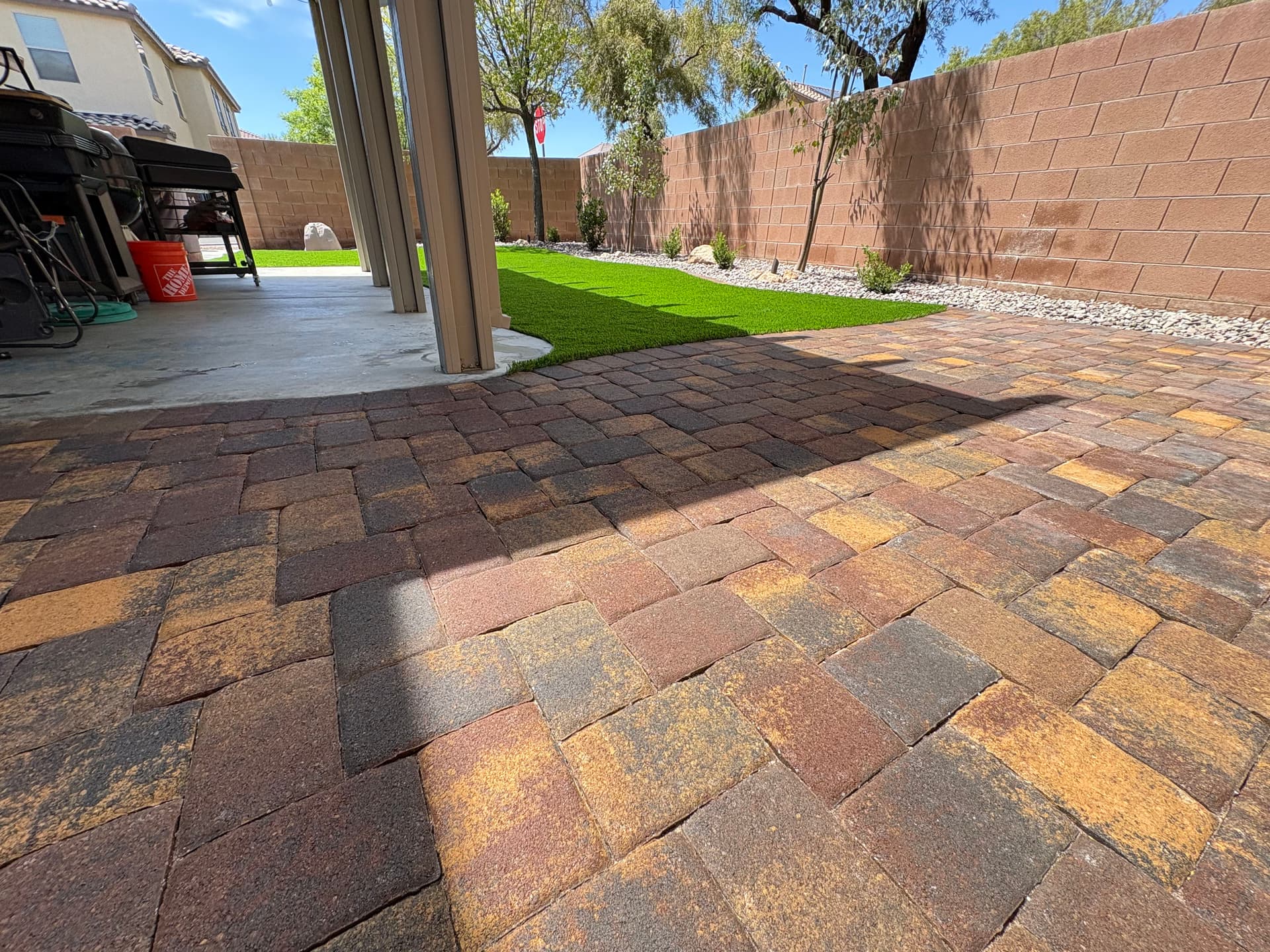 Gallery photos for Full Backyard Remodel with Turf, Pavers, and Desert Landscaping: Image #7
